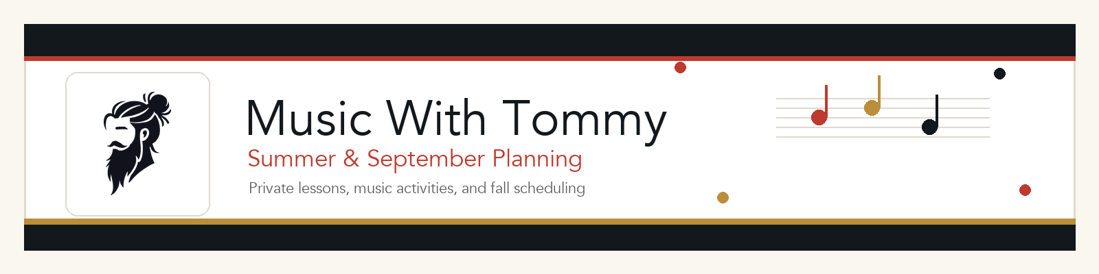 Music With Tommy branded lesson planning banner